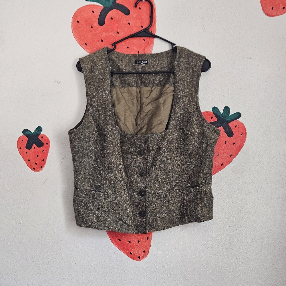 Green Speckled Vest